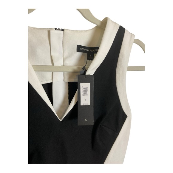 Banana Republic Sloan black and white dress Size 6 NWT - Picture 2 of 3